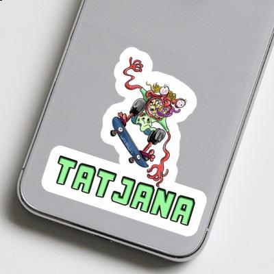 Skateboarder Sticker Tatjana Laptop Image