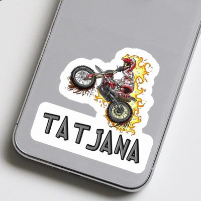 Tatjana Sticker Motocrossfahrer Notebook Image