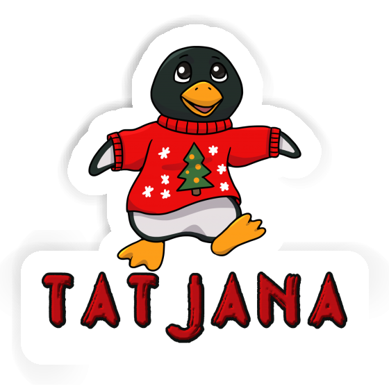 Sticker Tatjana Christmas Penguin Laptop Image