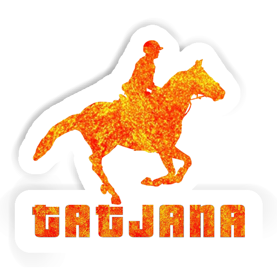 Horse Rider Sticker Tatjana Laptop Image