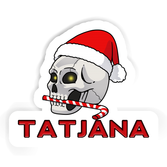 Tatjana Sticker Weihnachtstotenkopf Laptop Image