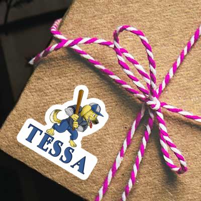 Baseball-Hund Aufkleber Tessa Notebook Image