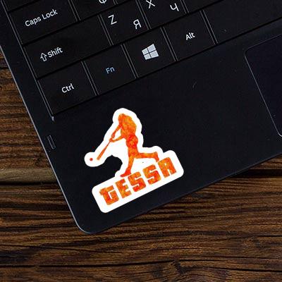 Tessa Sticker Baseball Player Notebook Image