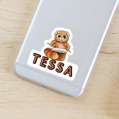 Sticker Tessa Drummer Cat Image