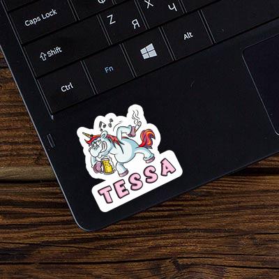 Autocollant Tessa Licorne en fête Laptop Image