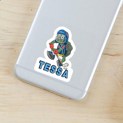 Sticker Tessa Hockey Player Laptop Image