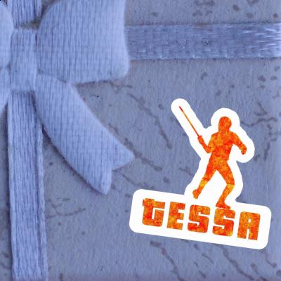 Escrimeur Autocollant Tessa Laptop Image