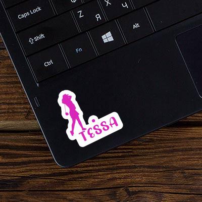 Tessa Autocollant Golfeuse Laptop Image