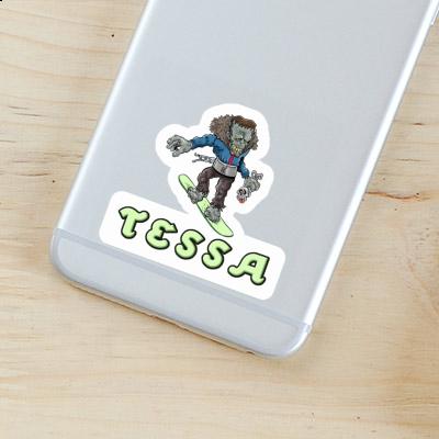 Tessa Autocollant Boarder Laptop Image