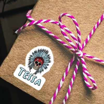Indian Skull Sticker Tessa Laptop Image