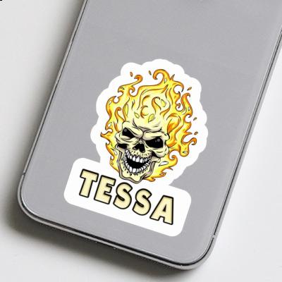 Autocollant Tessa Tête de mort Notebook Image