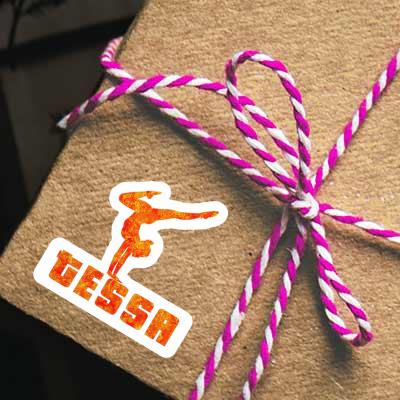 Sticker Tessa Yoga-Frau Gift package Image