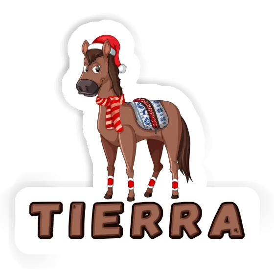 Tierra Sticker Christmas Horse Laptop Image