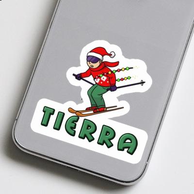Christmas Skier Sticker Tierra Image