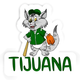 Sticker Tijuana Baseball Cat Image