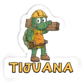 Tijuana Sticker Construction worker Image