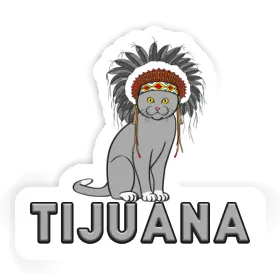 Tijuana Sticker Indian Cat Image