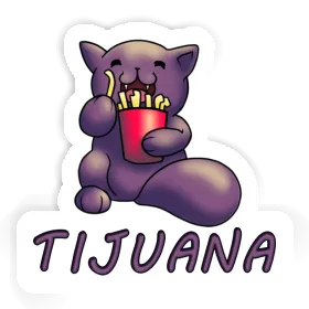 French Fry Cat Sticker Tijuana Image