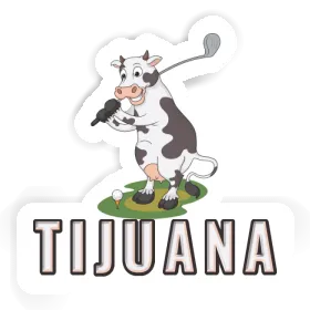 Sticker Tijuana Golf Cow Image