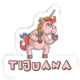 Sticker Smoking Unicorn Tijuana Image