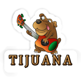 Sticker Guitar Dog Tijuana Image