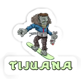 Tijuana Sticker Snowboarder Image