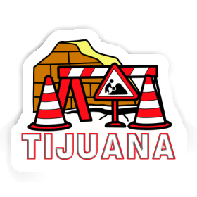 Sticker Tijuana Road Construction Image