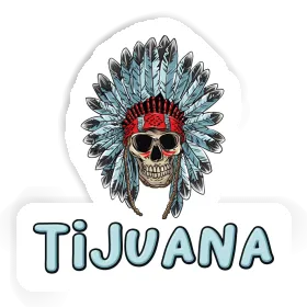 Tijuana Sticker Indian Skull Image