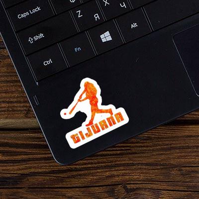 Sticker Baseball Player Tijuana Laptop Image