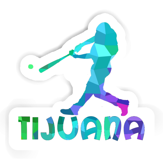 Baseball Player Sticker Tijuana Laptop Image