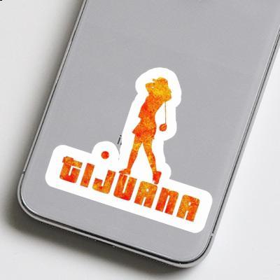 Golfer Sticker Tijuana Laptop Image