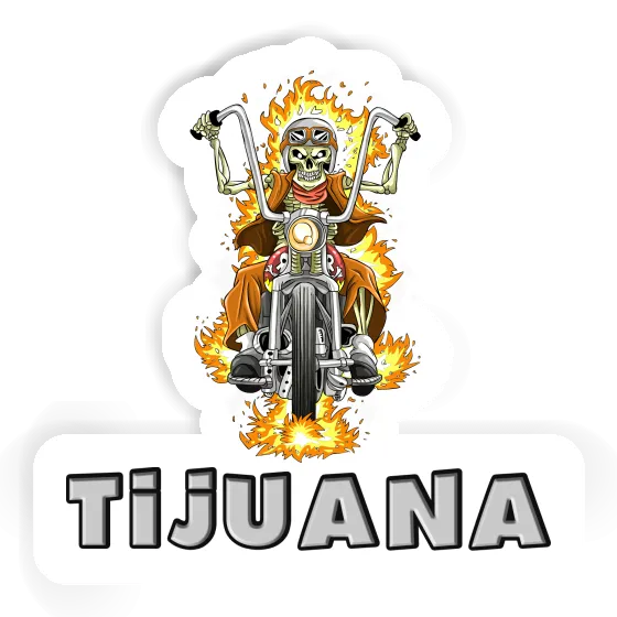 Sticker Tijuana Motorcycle Rider Image