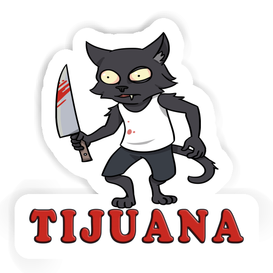 Psycho Cat Sticker Tijuana Gift package Image