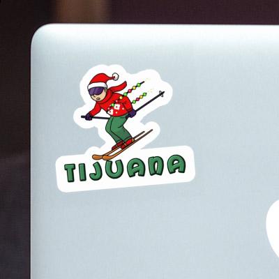 Tijuana Sticker Christmas Skier Image