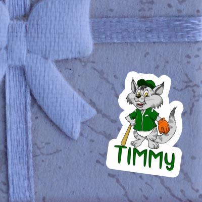 Baseball Cat Sticker Timmy Laptop Image