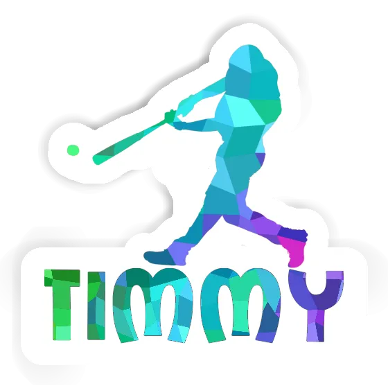 Sticker Baseball Player Timmy Notebook Image