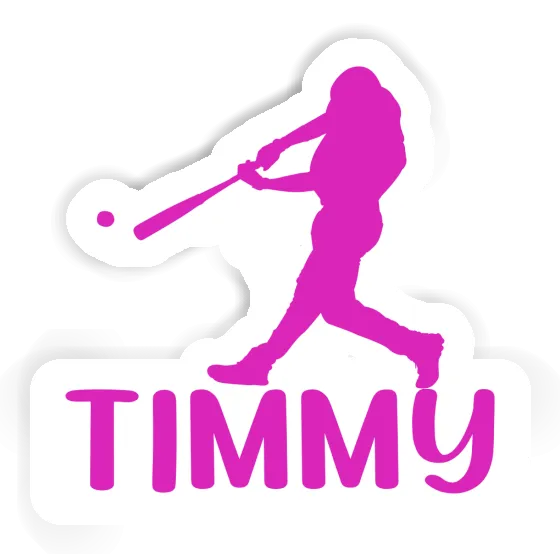 Sticker Baseball Player Timmy Laptop Image