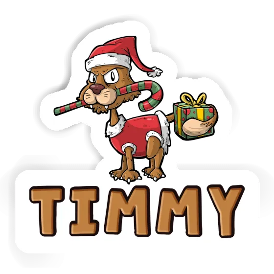 Sticker Weihnachtskatze Timmy Laptop Image