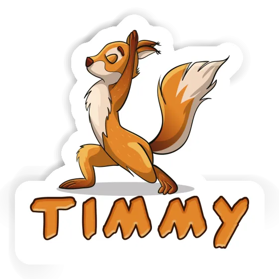 Yoga Squirrel Sticker Timmy Laptop Image