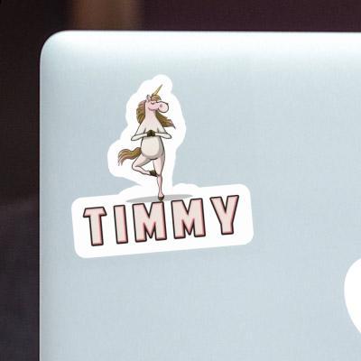 Sticker Timmy Yoga-Einhorn Laptop Image