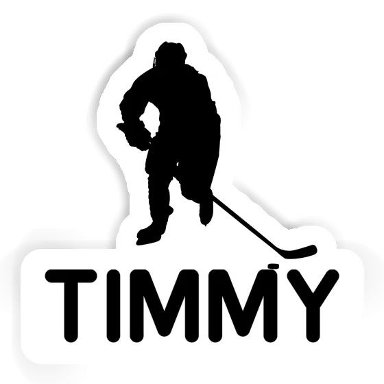 Sticker Timmy Hockey Player Laptop Image