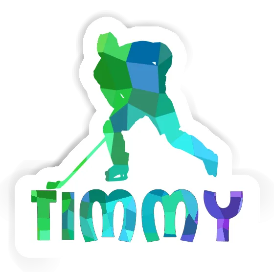 Hockey Player Sticker Timmy Laptop Image