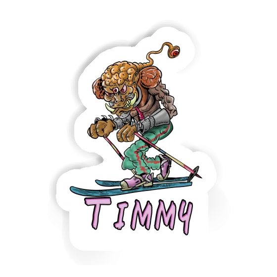 Skier Sticker Timmy Laptop Image