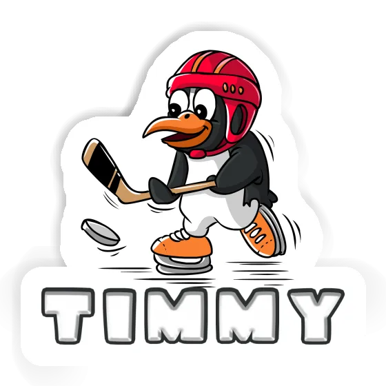 Sticker Timmy Ice Hockey Penguin Laptop Image