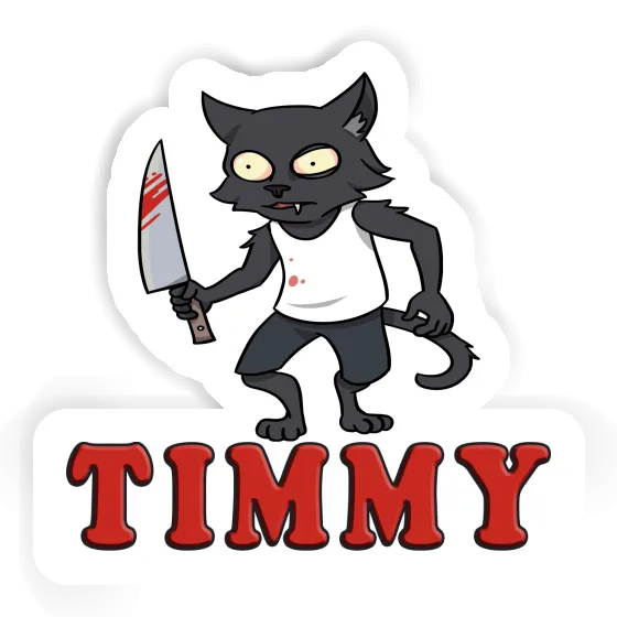 Psycho Cat Sticker Timmy Gift package Image