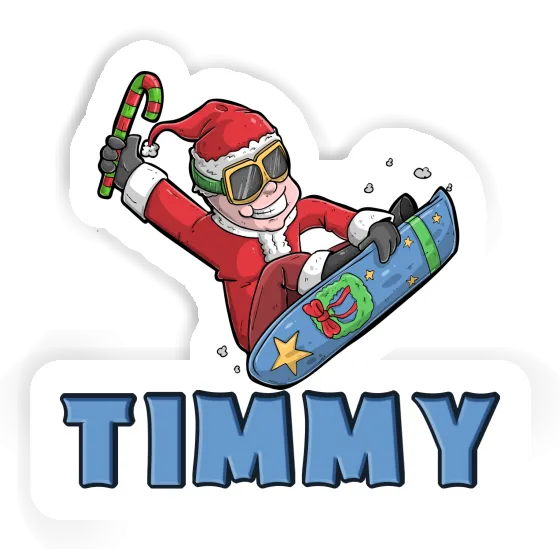 Timmy Sticker Christmas Snowboarder Gift package Image