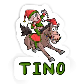 Autocollant Cheval de Noël Tino Image