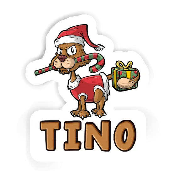 Autocollant Tino Chat de Noël Notebook Autocollant Tino Chat de Noël Gift package Image