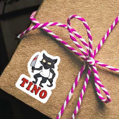 Sticker Psycho Cat Tino Laptop Image