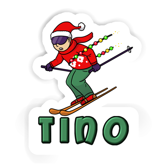 Weihnachtsskifahrer Aufkleber Tino Weihnachtsskifahrer Aufkleber Tino Image